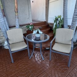 HAMPTON BAY BISTRO PATIO SET 3 PIECES OUTDOOR FURNITURE 🌴🌴