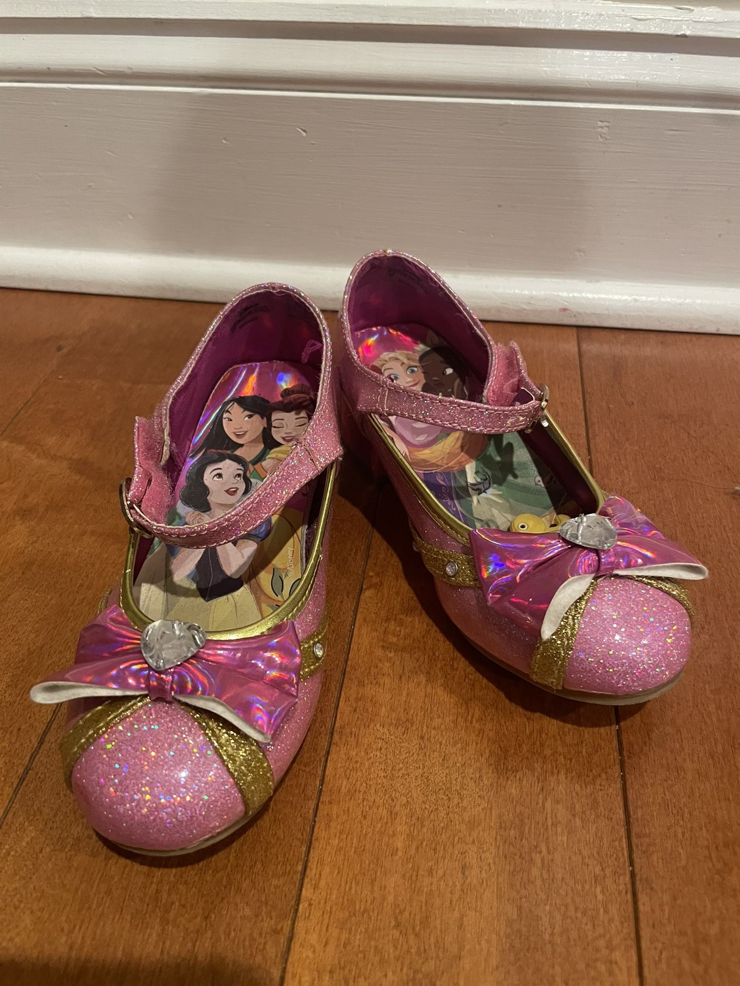 Disney Princess Pink Slippers High Heels Sz 11 Brand New