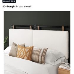 Queen Ivory boucle Headboard