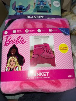 Stitch and Barbie Blankets