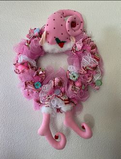 Christmas Candyland Elf Wreath 