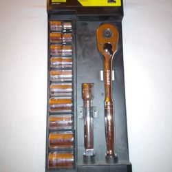 Stanley Socket Set .With Vice Grips