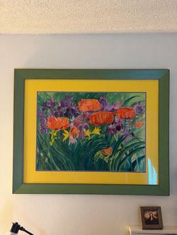 Large custom frame picture $60