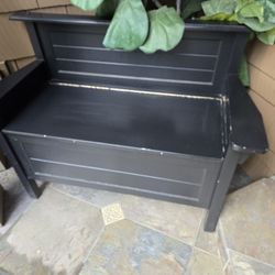 Wood Storage Bench