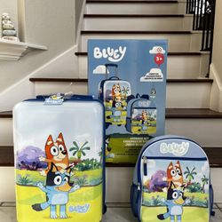 Brand New Bluey Luggage Set