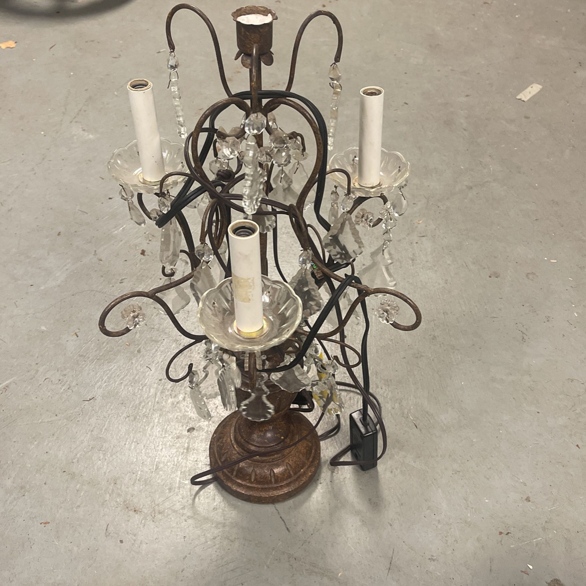 Vintage Chandelier Lamp Antique From France 