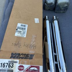 Vance & Hines FLH/ FLT Twin Slash Via I Harley Exhaust 