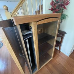 Stereo Cabinet w/ DVD Rack & Side Storage