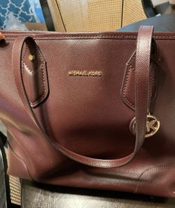 Lovely Maroon & Gold Large MK Purse