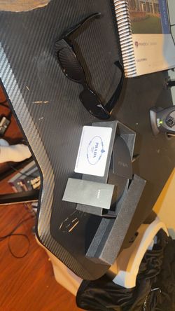 Prada Black Sunglasses with Case and Cards