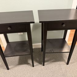 2 IKEA HEMNES Nightstands (Black) – Free