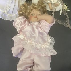 Collectible porcelain dolls.