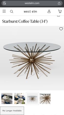 WEST ELM ATOMIC STARBURST COFFEE TABLE DISCONTINUED! MCM MID-CENTURY MODERN 1950s 1960s Reproduction MINT CONDITION!