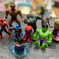 Superhero Toy Figures – Spider-Man, Batman, Hulk