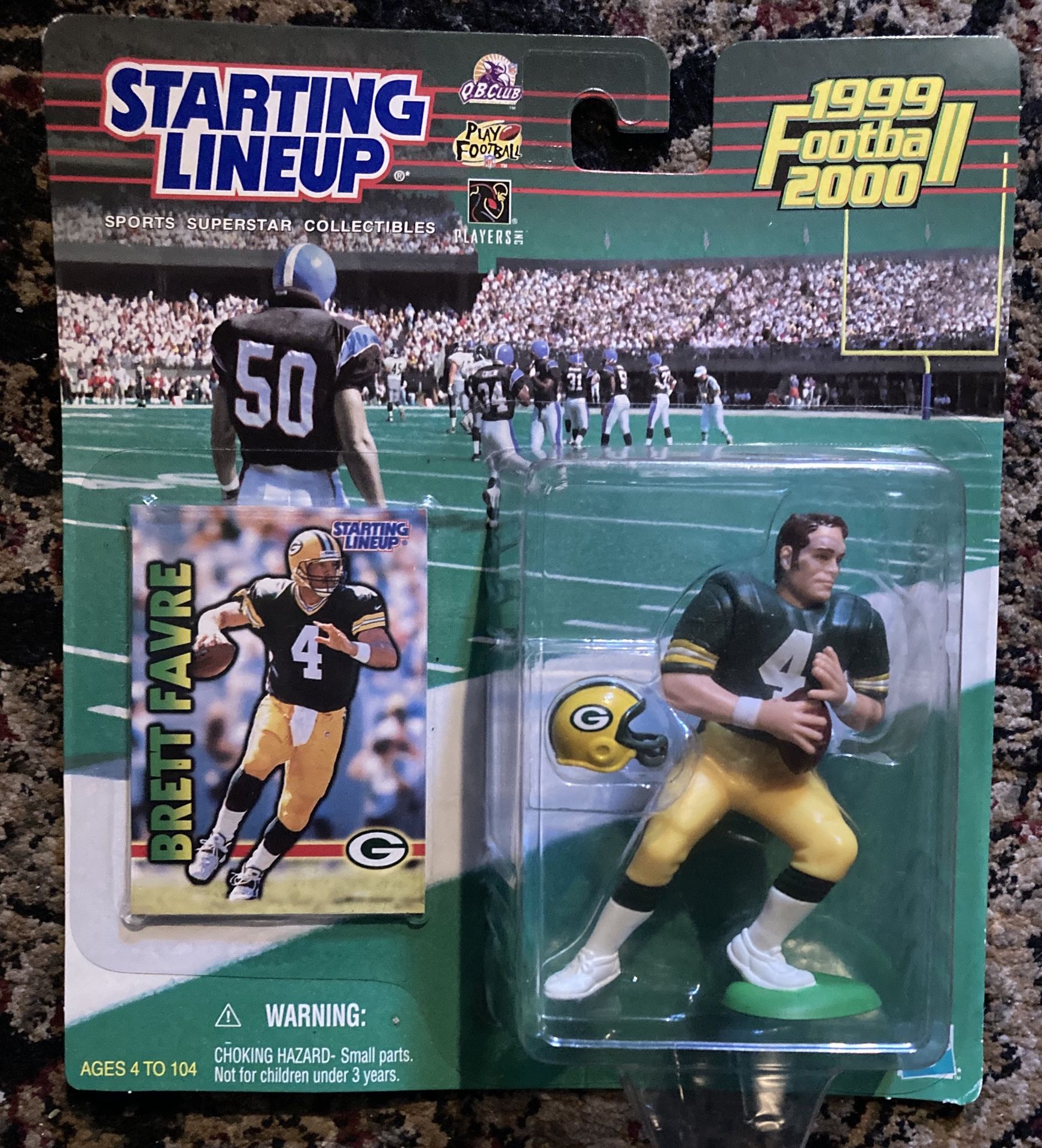 NFL starting lineup 1999 football Brett favre toy