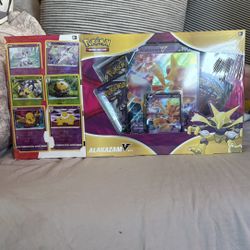 Pokemon TCG: Alakazam V Box New And Factory Sealed 4 Booster Packs Sams Club Ed.