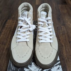 Cream White Vans Size 8.0