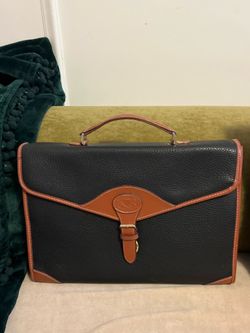 Vintage black and brown briefcase