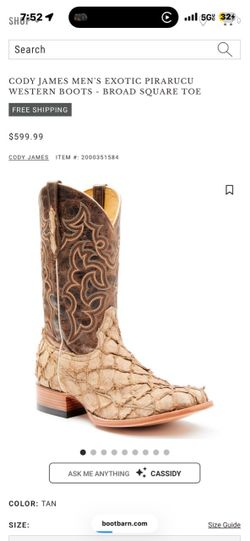 Cody James Pirarucu Western Boots