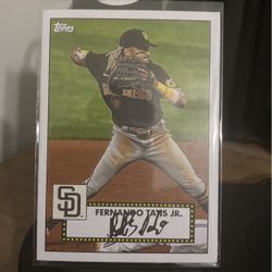 Fernando Tatis JR Signed Topps facsimile signature