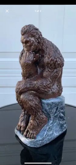 Bigfoot thinker  statue