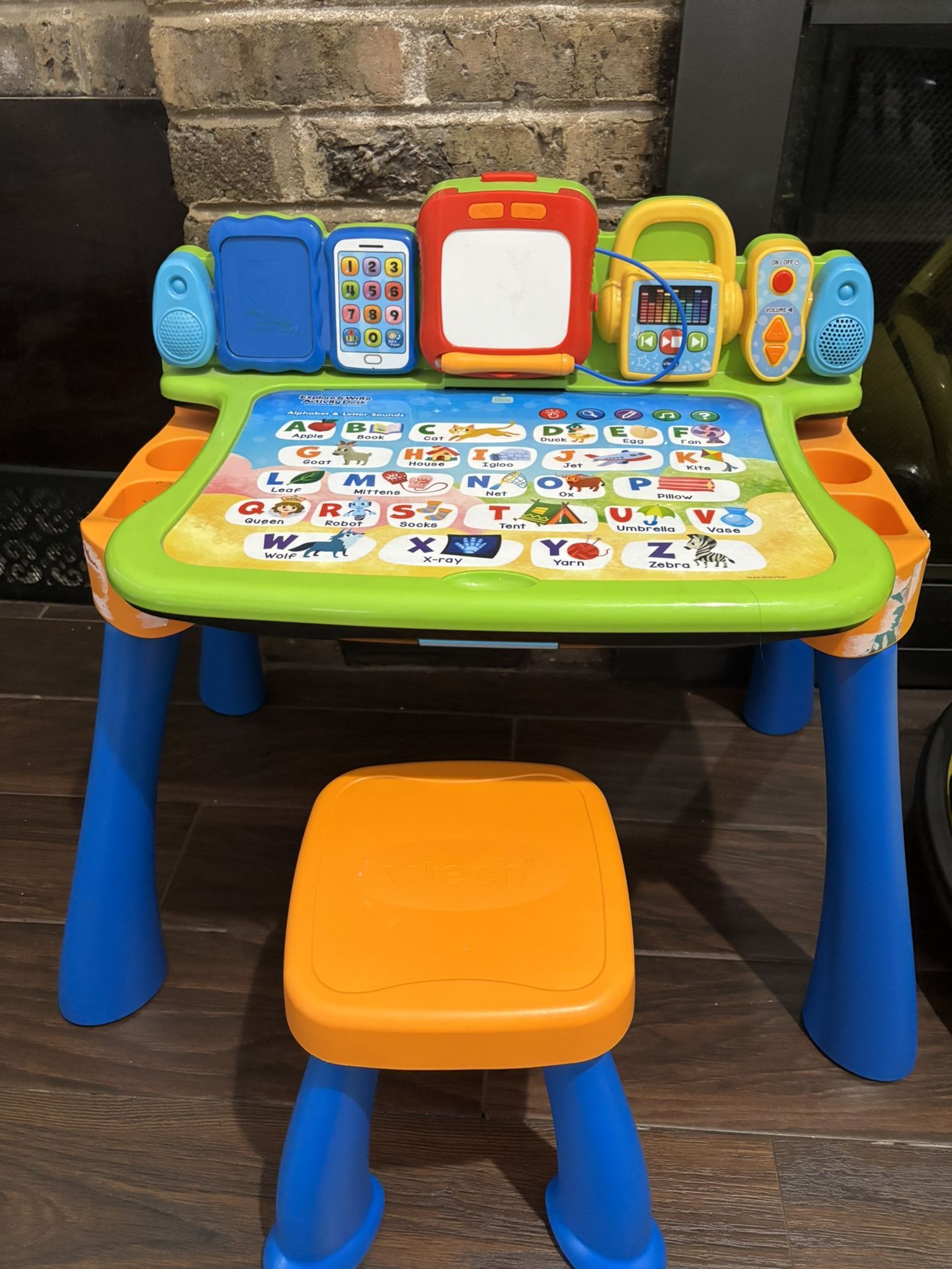 Kids Vtech Activity Learning Table And Stool
