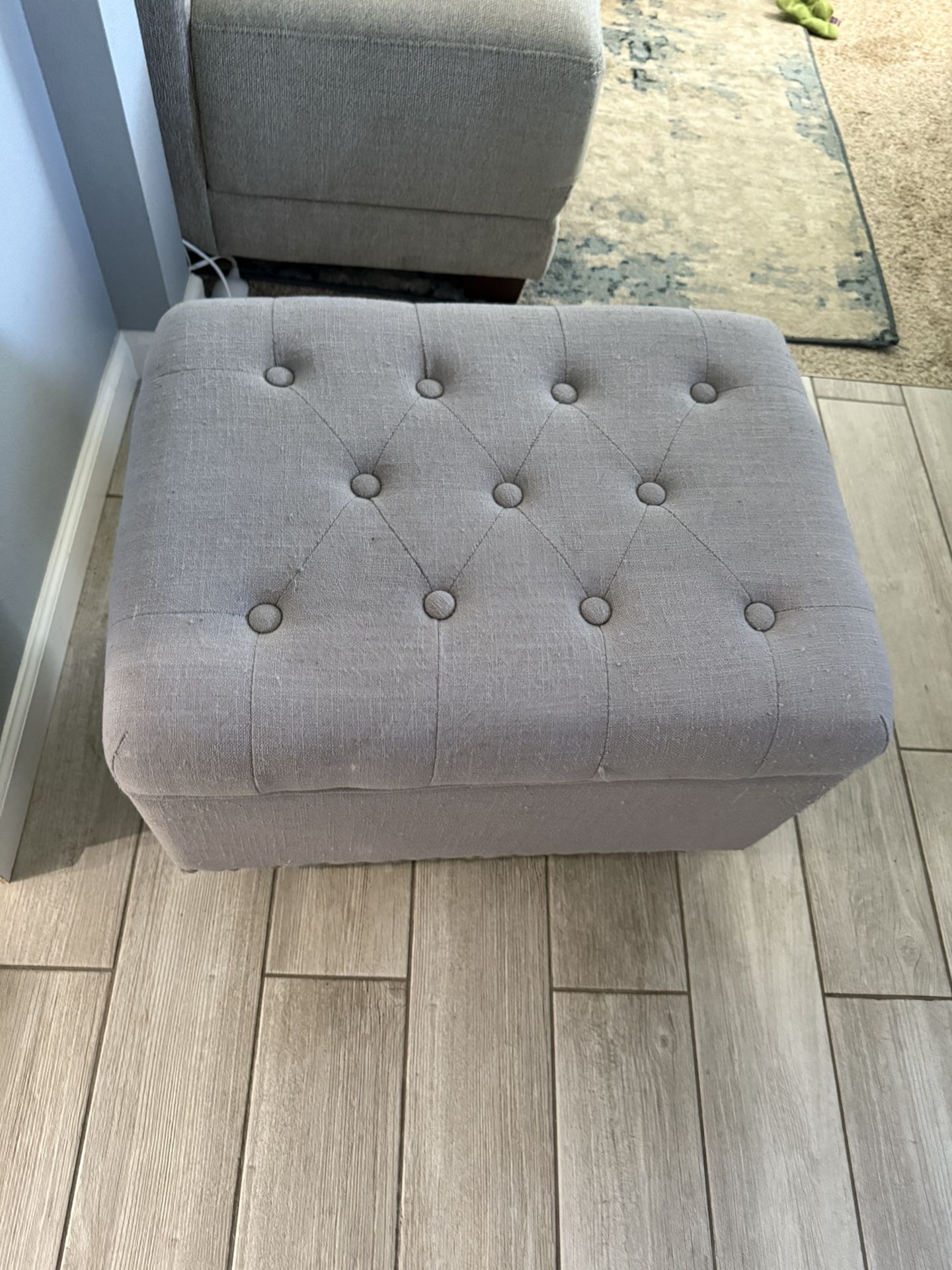 Grey Storage Stool