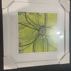 Brand New With Tag  22.5”x22.5” Huge Green Abstract Painting