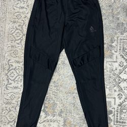 Adidas Climacool Track Pants Mens S Black Ankle Zip Training Stripe