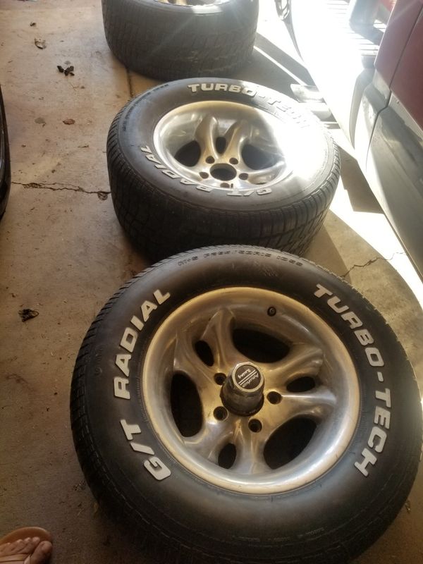 15x 10 chevy wheels 295/50/15 tires for Sale in Glendale, AZ OfferUp