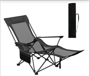 Outdoor Reclining Camping Fishing Chair With Carry Bag