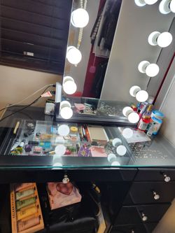 Vanity with mirror