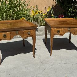 Pair of 1960s French Country Solid Wood Side End Tables by Baker
Milling Road