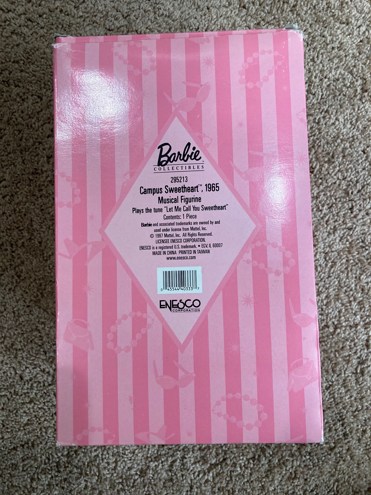 Barbie Collectible Campus Sweetheart 1965 Musical Figurine #295213