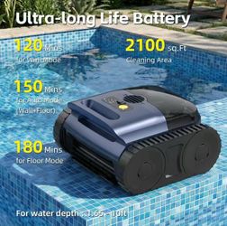 Brand New Cordless Robotic Pool Cleaner - $180