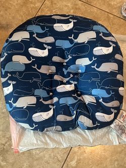 Bobby Whale Pattern Baby Pillow