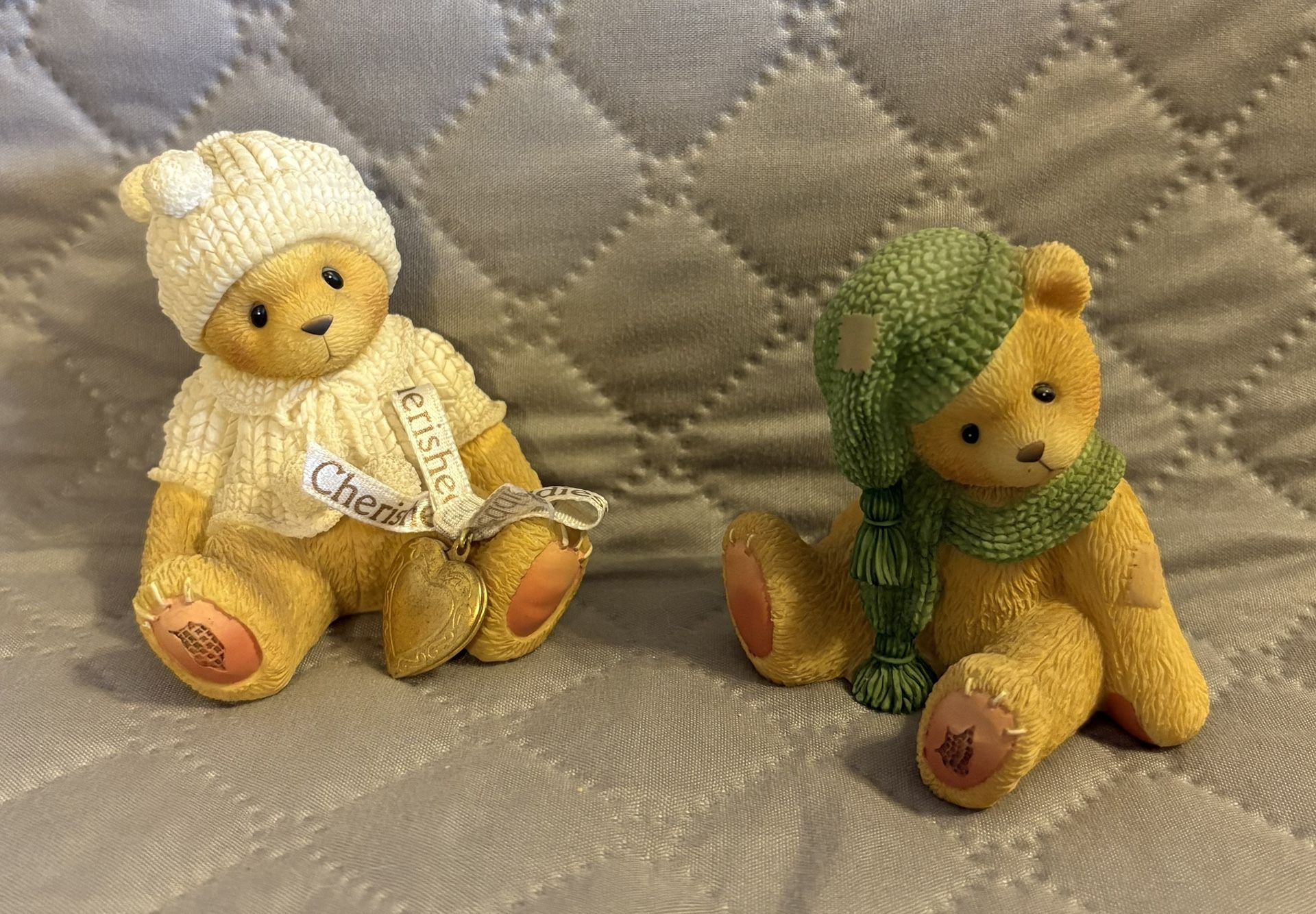 Set Of 2 Winter Themed Cherished Teddies - Bianca And Meredith