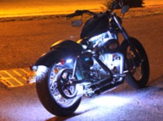 4 Piece White LED Motorcycle Waterproof Set
