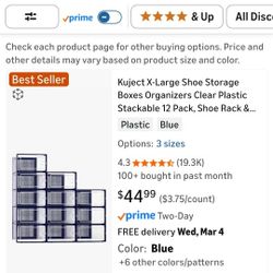 X-Large Shoe Storage Boxes 12pk