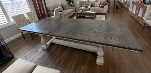 Dining table (92in L x 30in H x 40in W) with extension
