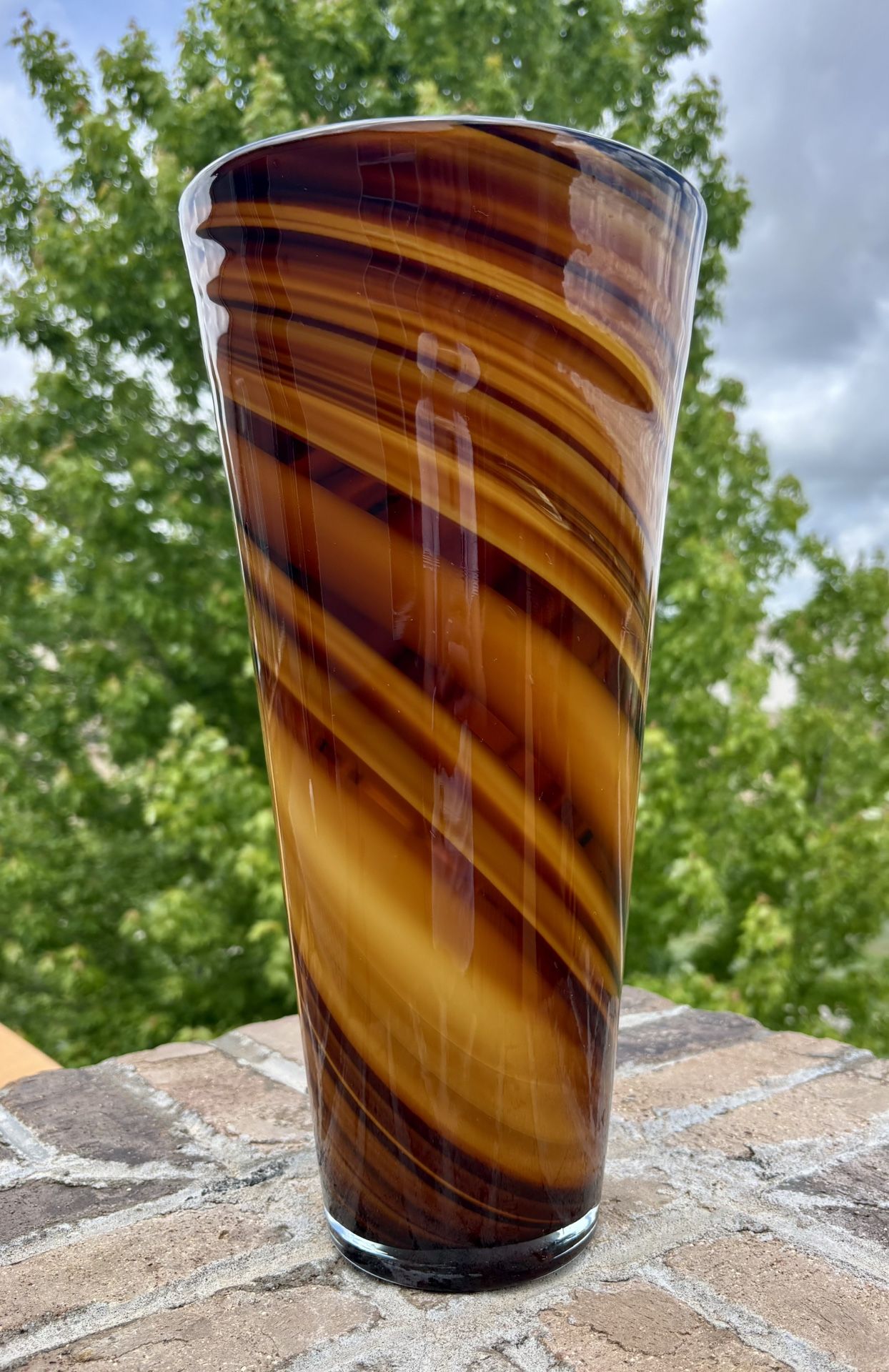 Z Gallerie Vintage Hand Blown Glass Vase