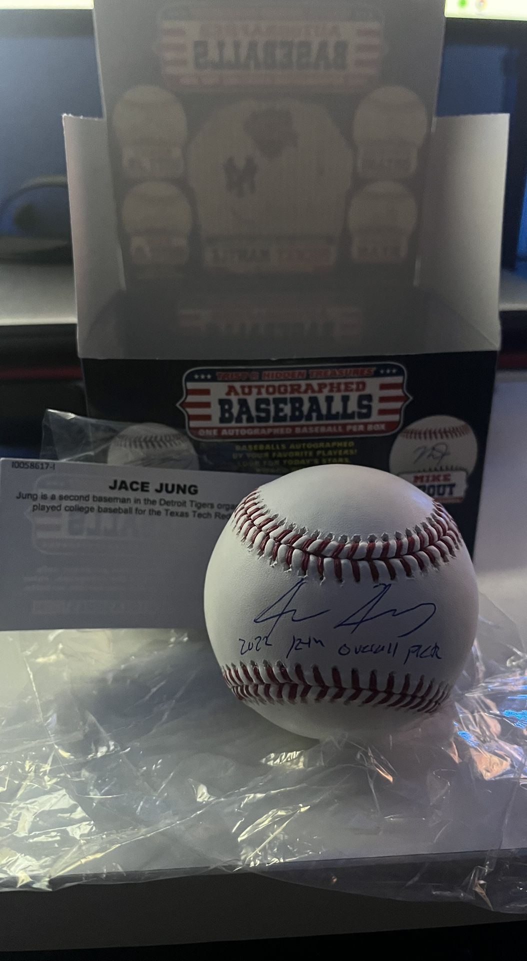 Jace Jung Signed Baseball W/ Authentication