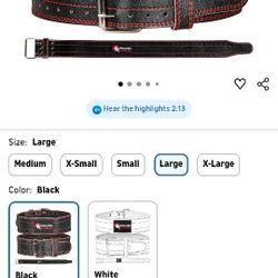 Leather Weight Lifting Belt 