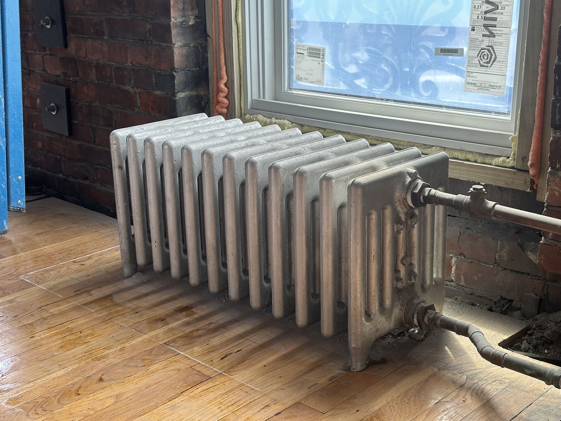 American Radiator Co. Cast Iron Radiator, Vintage Steam Floor Heater