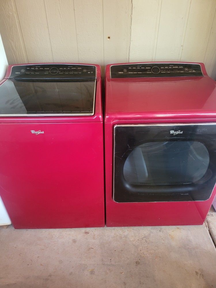 Washer And Dryer Electric Whirlpool Cabrio Can̈on Size Capacity Plus Tube With Warranty $600 Have More Sets