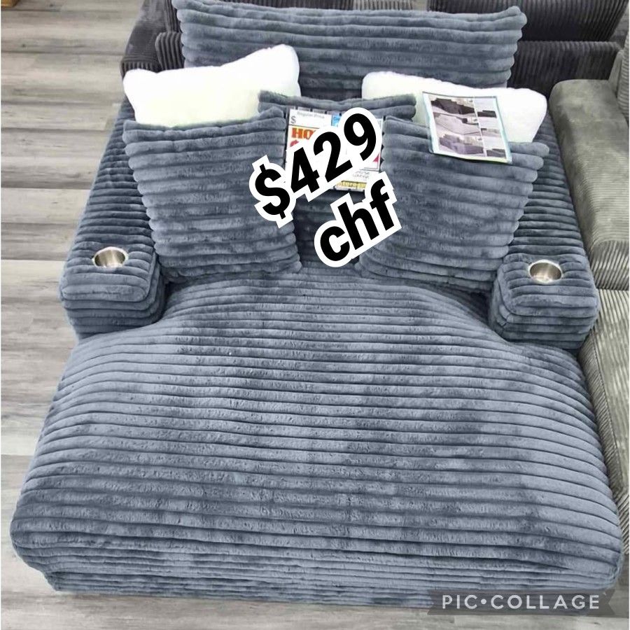 Jumbo corduroy chaise sofa  // October Sale 