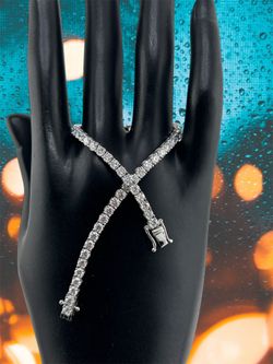 Lab-Grown Diamond Tennis Bracelet In 14k White Good