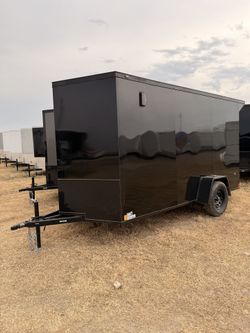 6x12 Cargo Enclosed Trailer Blackout