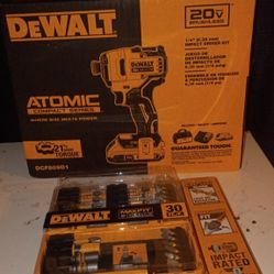 DEWALT 20 VOLT BRUSHLESS IMPACT DRIVER BATTERY AND CHARGER INCLUDED