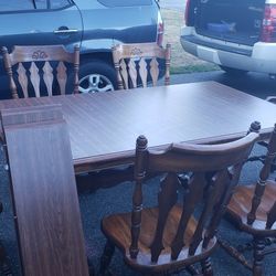 Solid Oak Chochrane Dining Table With 6 Chairs